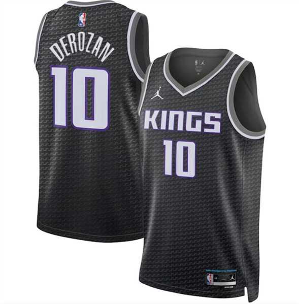Men%27s Sacramento Kings #10 DeMar DeRozan Black Statement Edition Stitched Jersey Dzhi
